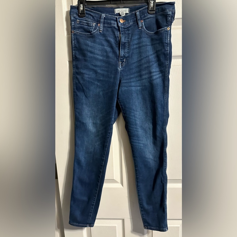 MADEWELL 10" HIGH-RISE SKINNY DARK WASH DENIM JEANS WOMENS SIZE 31